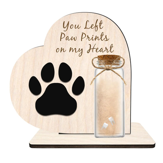 Custom Pet Fur Memorial GiftsPet Fur Keepsake Jar Personalised Pet Photo Gift，Dog Cat Pet Tooth Box Pet Keepsake，Dog MemorialLoss of Pet Cat Keepsake GiftPet RemembrancePet Lovers Gifts (style 7)