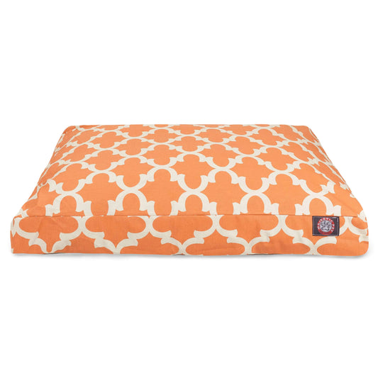 Peach Trellis Medium Rectangle Indoor Outdoor Pet Dog Bed With Removable Washable Cover By Majestic Pet Products